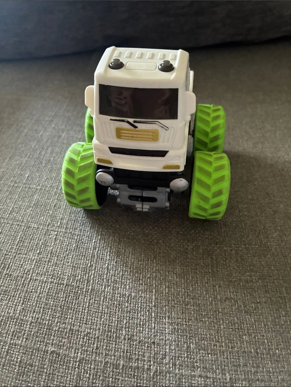 White and Green Monster Truck Toy for Kids